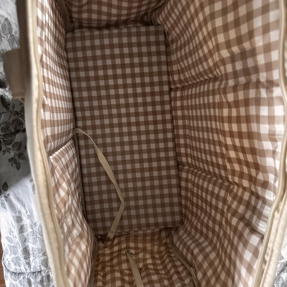 Cream Dog Carrier with Mesh Panels